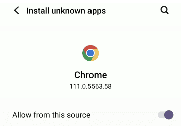 Enable downloads from unknown sources Enable downloads from unknown sources