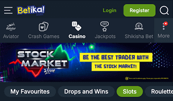 Visit the official Betika website Visit the official Betika website