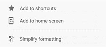 Finish adding the shortcut to the home screen Finish adding the shortcut to the home screen